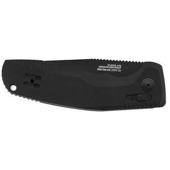 SGTACAUCOMPSBK SOG-TAC all-black D2 steel automatic knife