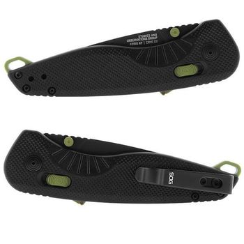 SGAEGISATTANTOBKMO SOG Aegis AT Black/Moss folding knife