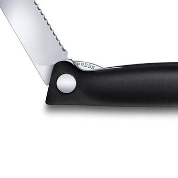 6.7833.FB Victorinox Swissclassic Folding Utility Knife, black, serrated