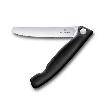 6.7833.FB Klappbares Officemesser schwarz gezahnt Victorinox Swissclassic