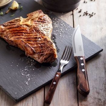 TRA.29810002 6 Tramontina ‘Jumbo’ steak knives 25cm Technobois