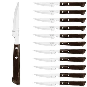 TRA.29810106 12 Tramontina ‘Spanish’ steak knives 22cm Technobois