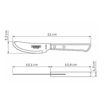 TRA.29810165 12 Tramontina pizza knives 21cm Technobois