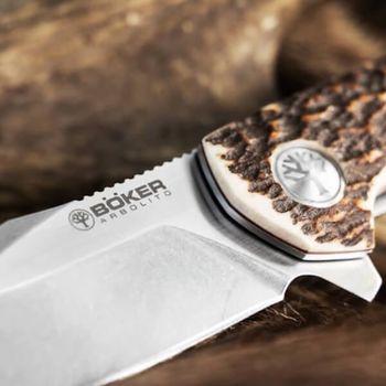 01BA3710H Klappmesser Boker Arbolito Heroina Hirschgeweih