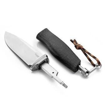 AH.BLB Feststehendes Messer LionSTEEL „ACHA“ micarta schwarz