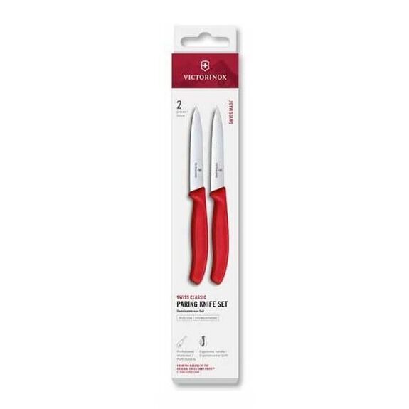 6.7793.2 Set 2 couteaux office Victorinox SwissClassic 10cm noir à dents/lisse