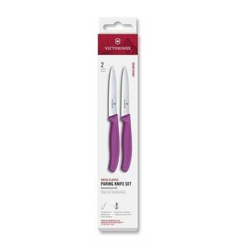 6.7793.2 Set 2 couteaux office Victorinox SwissClassic 10cm noir à dents/lisse