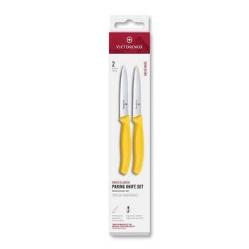6.7793.2 Set 2 couteaux office Victorinox SwissClassic 10cm noir à dents/lisse