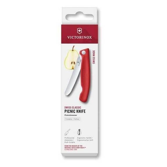 6.7801.FC1 Victorinox Folding Paring Knife, red, smooth, 11cm, boxed