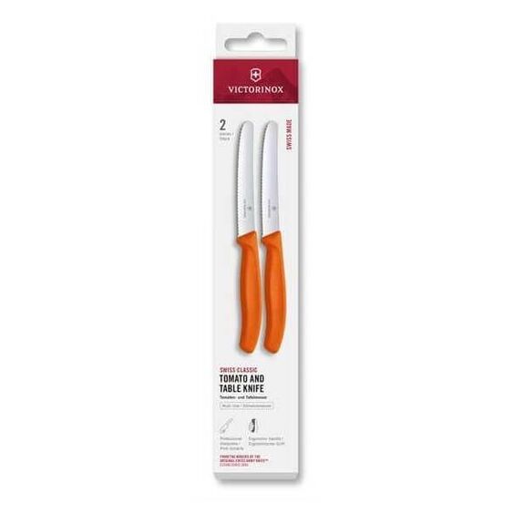 6.7835.2C1 - 6.7838.2C1 - 6.7839.2C1 Box of 2 Victorinox SwissClassic 11cm serrated table knives/tomato knives