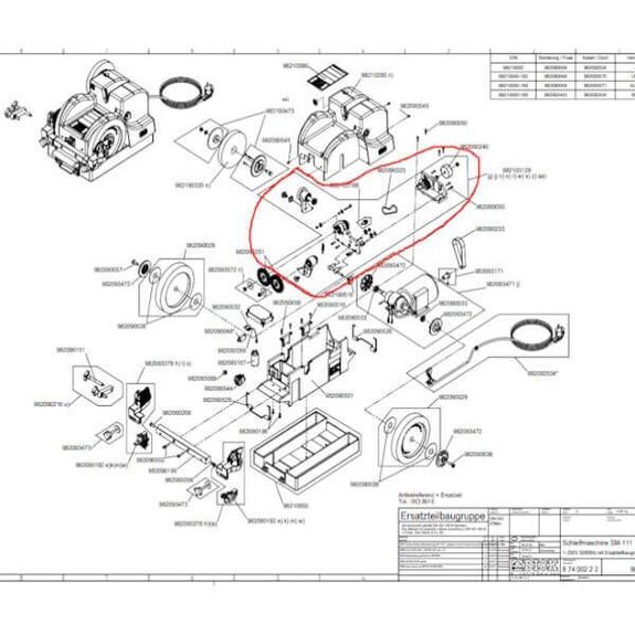 9 8219 3128 Komplette Bügeleinheit für SM111