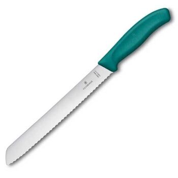 6.8631.21C1B - 6.8634.21C1B Victorinox Swiss Classic Bread Knife 21cm on red or green/ map