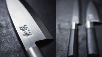 Deba-Messer Kai Wasabi schwarz Edelstahl 21 cm 6721.D