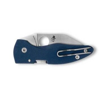Spyderco ‘MICROJIMBO’ folding knife, blue G10 C264GPCBL