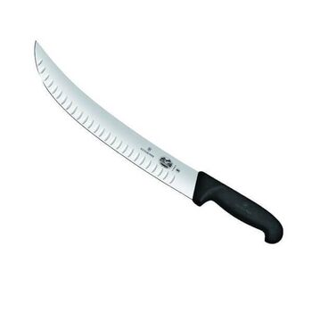 5.7323 Butcher knive curved and honeycomb blade Victorinox black handle