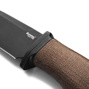 Fixed-blade knife LionSTEEL "ACHA" micarta natural AHB.BLN