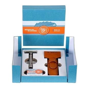 Merkur Rasiermesser Set "First Edition" Lederetui 34.106