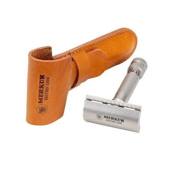 Merkur Rasiermesser Set "First Edition" Lederetui 34.106