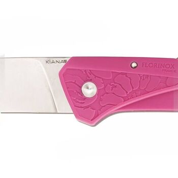 Florinox ‘Kiana’ folding knife with pink handle and ‘sea’ motif