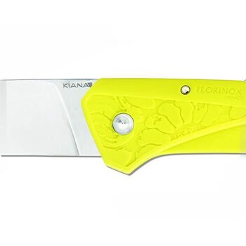 Florinox ‘Kiana’ folding knife with yellow handle and ‘sea’ motif
