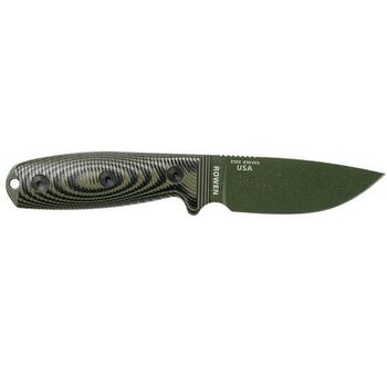 ESEE-3 green and black fixed survival knife E3PMOD003