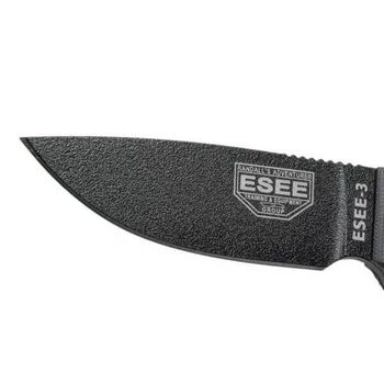 ESEE-3 black fixed survival knife E3PMB001