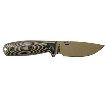 Fixed survival knife ESEE-3 handle coyote/black E3PMDE005