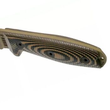 Fixed survival knife ESEE-3 handle coyote/black E3PMDE005