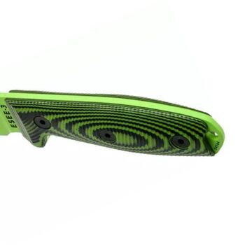 Fixed survival knife ESEE-3 handle green/black E3PMVG007