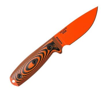 Fixed survival knife ESEE-3 handle orange/black E3PMOR006