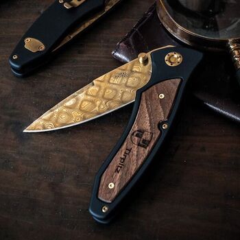 Boker Tirpitz-Damaskus Gold Klappmesser 110194DAM