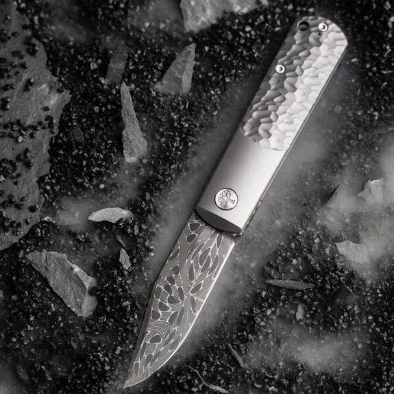 Boker BRLW Meteorite Damast folding knife 110673DAM