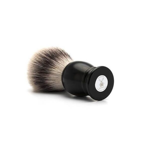 Muhle Classic synthetic silver shaving brush with black handle 35K256
