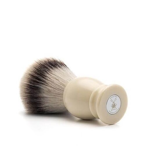 Mühle Classic aus reinem Silber, Dachshaar mit Elfenbeingriff 93K257