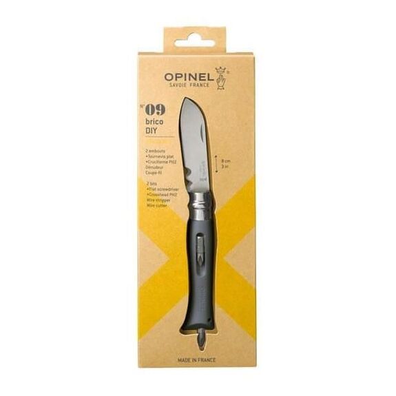 Opinel-Messer Nr. 9 Bricolage grauer Griff 12cm 17926