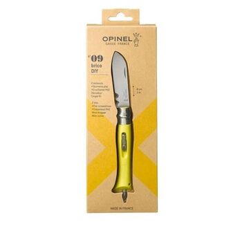 Opinel knife N° 9 Bricolage yellow handle 12cm 18046