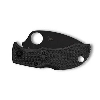 MBKWSBK Spyderco ManBug Wharncliffe All Black Folding Serrated Knife