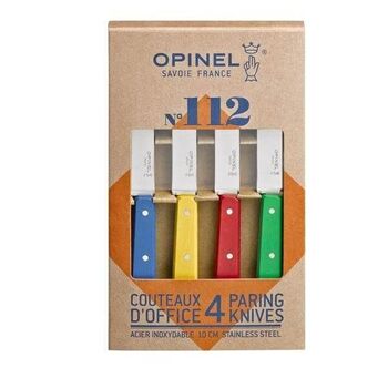 Opinel 4 office knife set No. 112 with hornbeam handle 946.P