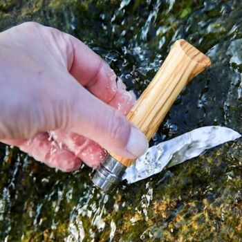 Opinel 8VRI folding knife "classic wood" 11cm olive wood handle 994