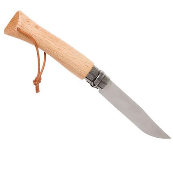Opinel No. 7 VRI Beech Knife + Baroudeur Link 91372