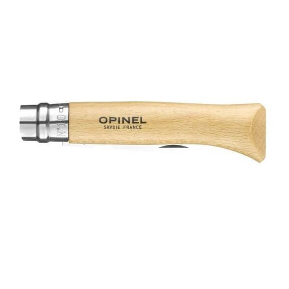 Opinel Nr. 10 VRI „Tradition Edelstahl“-Messer mit Buchenholzgriff 123100