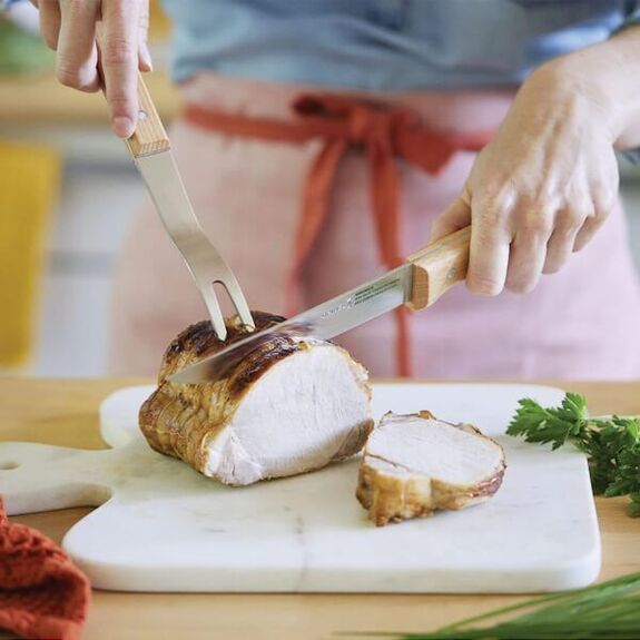 Opinel-Fleischgabel „Parallèle Nr. 124“ mit Buchengriff 18224