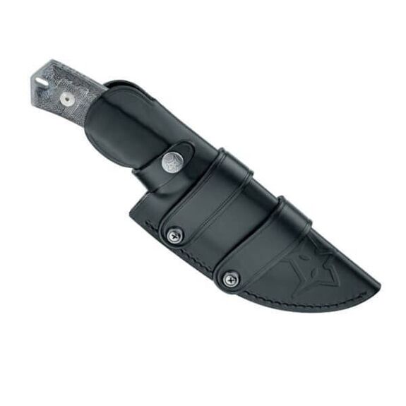 Fox „OXYLOS“ Bushcraft-Messer mit feststehender Klinge und schwarzem Griff FX.6161MB