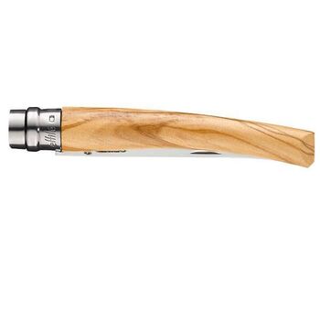 Opinel Nr. 10 Messer mit spiegelpolierter, sich verjüngender Klinge aus Olivenholz 25624