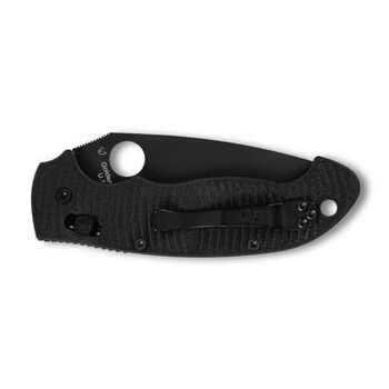 Couteau pliant Spyderco Manix 2 XL Salt tout noir C95GMCBKP2