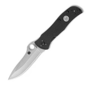 Couteau pliant Spyderco "Starmate" G10 noir Edition limitée « SPRINT RUN 2025 »