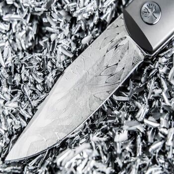 Couteau pliant Boker BRLW Meteorite Damast Platinium Edition