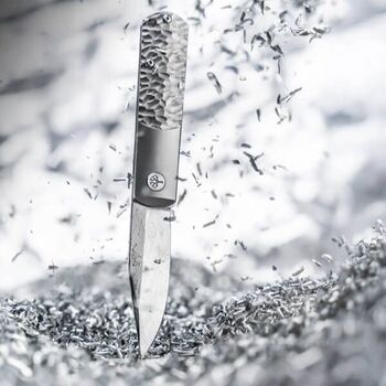 Couteau pliant Boker BRLW Meteorite Damast Platinium Edition