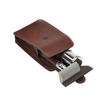 Muhle trousse de rasage de voyage sécurité brun