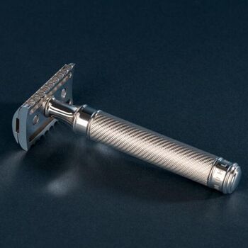 Muhle Tradition stainless steel razor with open comb